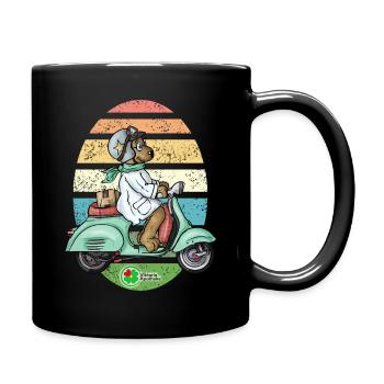 Bär Viktoria Shirt - Tasse einfarbig - Schwarz - Rechts