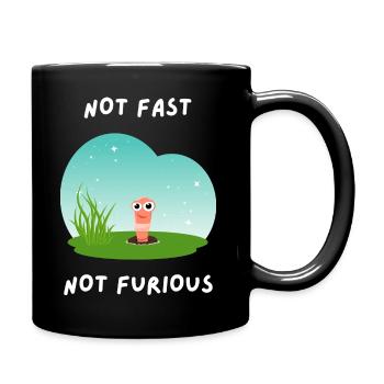 Pas rapide pas en colère - Mug uni - noir - Droite