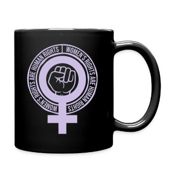 womens rights feminist quote - Full Colour Mug - black - Right