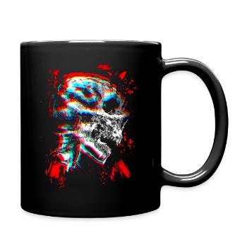 Totenkopf - Tasse einfarbig - Schwarz - Rechts