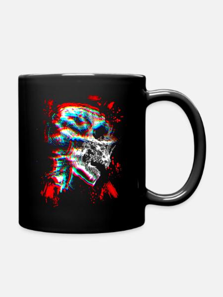 Totenkopf - Tasse einfarbig - Schwarz