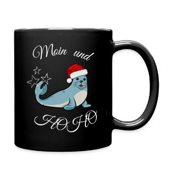 Christmas HOHO Seehund - Tasse einfarbig - Schwarz - Rechts