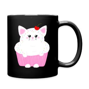 cupcake chat - Mug uni - noir - Droite
