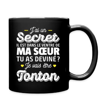 je vais être tonton / futur tonton - Mug uni - noir - Droite