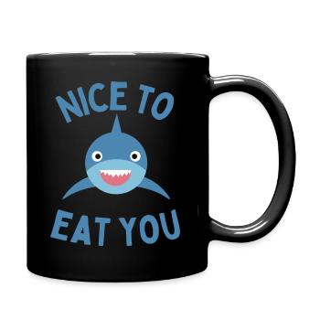 nice to eat you - Full Colour Mug - black - Right