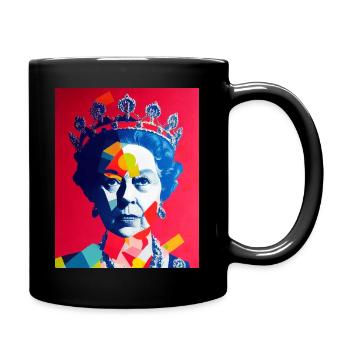 Image abstraite de la reine Elizabeth - Mug uni - noir - Droite