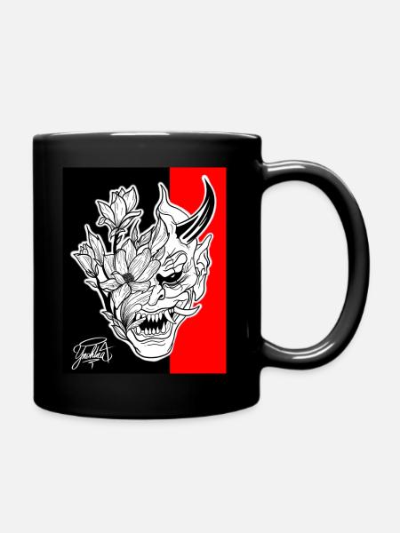 Black/red mask - Mug uni - noir