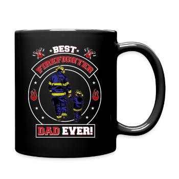 Pompier - Père et Fils Pompiers 112 - Mug uni - noir - Droite