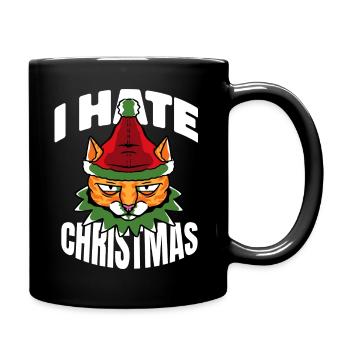 Weihnachten I Hate Christmas Santa Claus - Full Colour Mug - black - Right