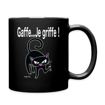 Gaffe je griffe T shirt png - Mug uni - noir - Droite