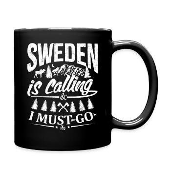 La Suède appelle et je dois y aller - Suède - Mug uni - noir - Droite