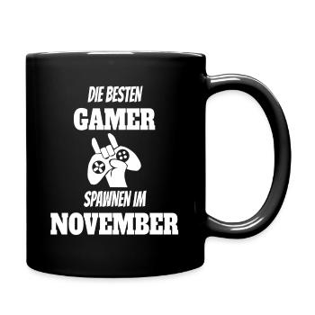 Game Gaming Geburtstag November Konsole Controller - Tasse einfarbig - Schwarz - Rechts