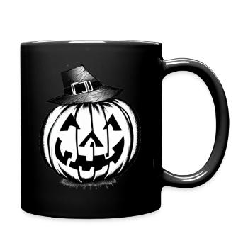 Halloween Spooky Pumpkin Lantern 7 - Full Colour Mug - black - Right