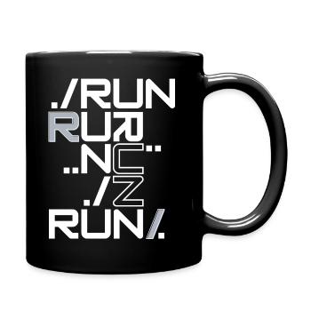 Run - Tasse einfarbig - Schwarz - Rechts