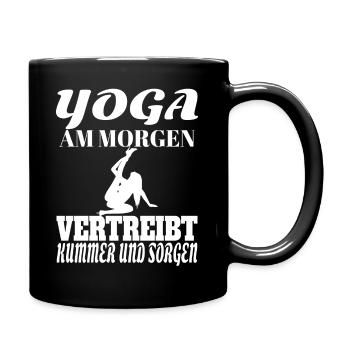Yoga Lehrerin Kurs Meditation Geschenk Damen Matte - Tasse einfarbig - Schwarz - Rechts