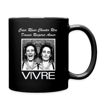 VIVRE White - Mug uni - noir - Droite