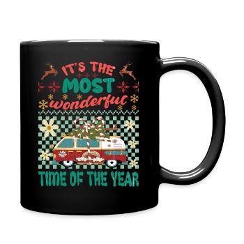 wonderful, christmas, weihnachten, ugly sweater - Tasse einfarbig - Schwarz - Rechts