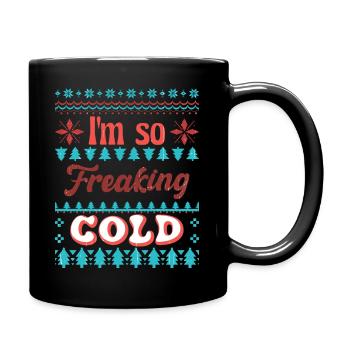 Freaking cold, Noël, Weihnachten, Ugly Sweate - Mug uni - noir - Droite
