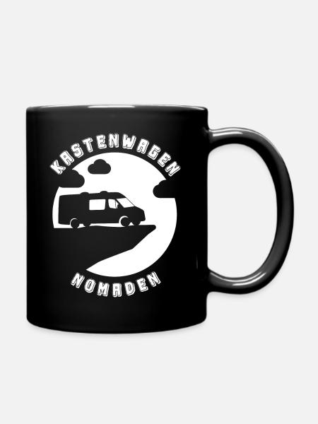 Kastenwagen Nomaden Camper Van Wohnmobil - Tasse einfarbig - Schwarz