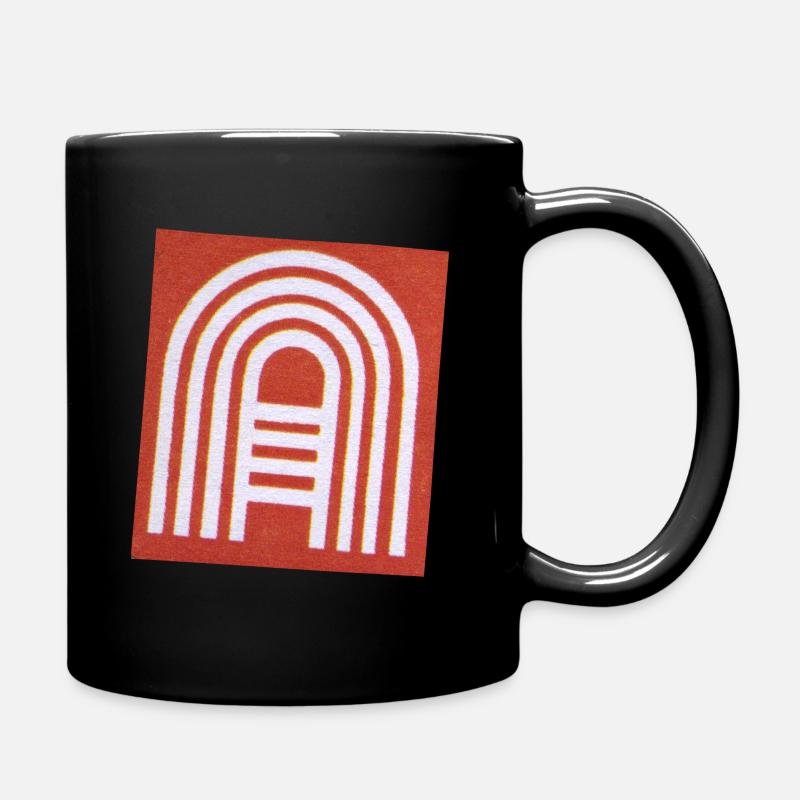 Typografie Buchstabe A - Tasse einfarbig - Schwarz
