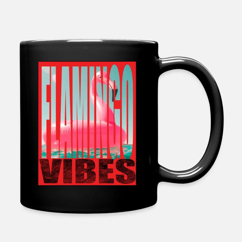 Flamingo T-Shirt Design - Tasse einfarbig - Schwarz