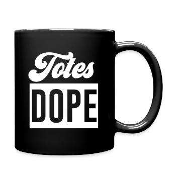 Slogan T-Shirt - Tasse einfarbig - Schwarz - Rechts