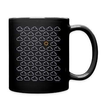 Clouds Rain Sun 2 - Full Colour Mug - black - Right