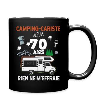 Camping- car camping-cariste depuis 70 ans - Mug uni - noir - Droite