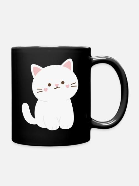 Hey Kitty - Full Colour Mug - black