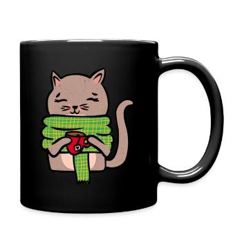 meap cozy cats - Tasse einfarbig - Schwarz - Rechts