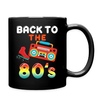 80er Jahre Beste Jahre Geschenk Mann Frau - Tasse einfarbig - Schwarz - Rechts