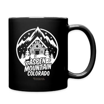 Aspen Mountain Ski Resort - Full Colour Mug - black - Right
