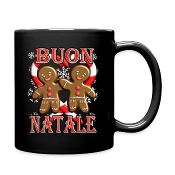 Buon Natale con biscotti e bastoncino di zucchero - Tasse einfarbig - Schwarz - Rechts