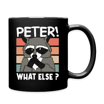 RACCOON RACOON PETER Christmas Gift - Full Colour Mug - black - Right