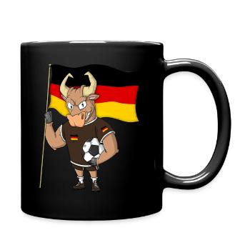 Stier Fan Deutschland - Tasse einfarbig - Schwarz - Rechts