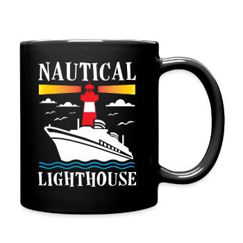 Phare nautique - Mug uni - noir - Droite