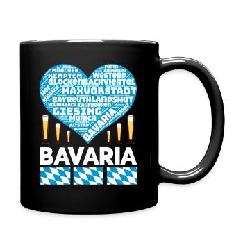 Bayern - Tasse einfarbig - Schwarz - Rechts