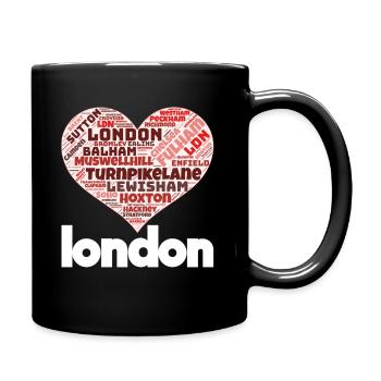 London - Tasse einfarbig - Schwarz - Rechts