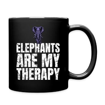 Les éléphants sont mon ami animal éléphant de thérapie - Mug uni - noir - Droite