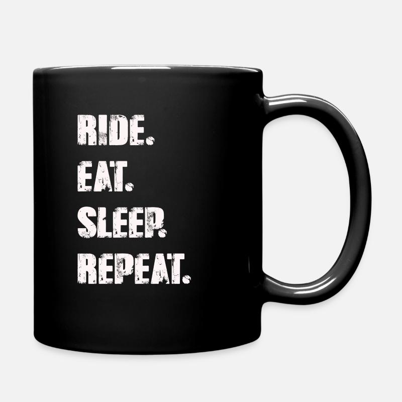 Ride eat sleep repeat Reitersprüche - Tasse einfarbig - Schwarz