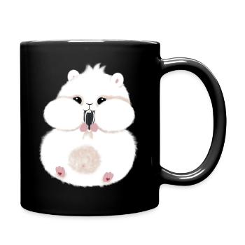 Hamster Marshmallow 🐹 - Tasse einfarbig - Schwarz - Rechts