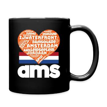 Amsterdam - Mug uni - noir - Droite