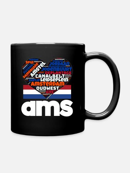 Amsterdam - Tasse einfarbig - Schwarz