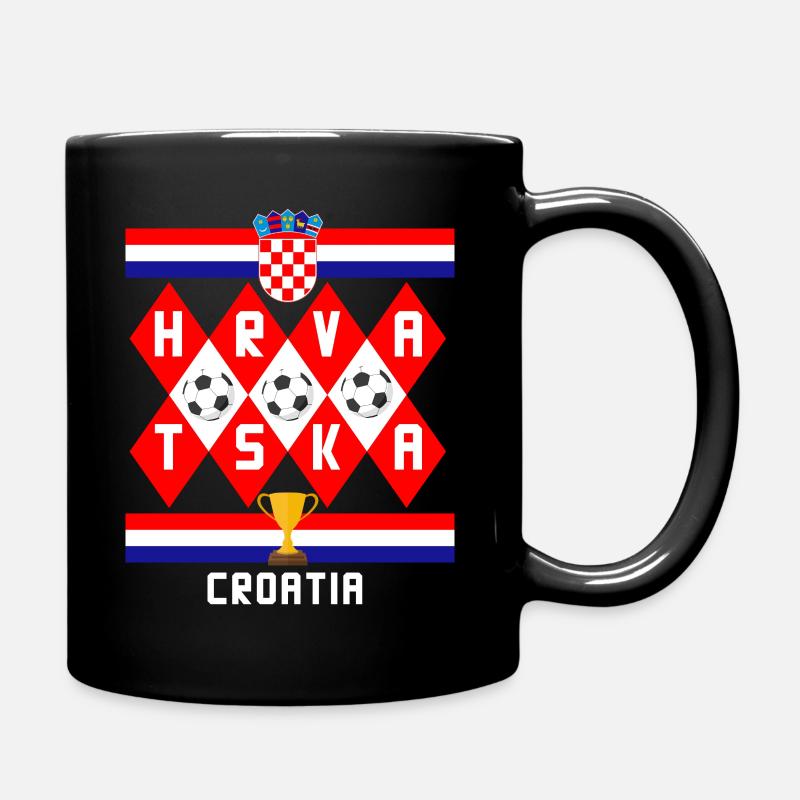 Kroatien - Tasse einfarbig - Schwarz