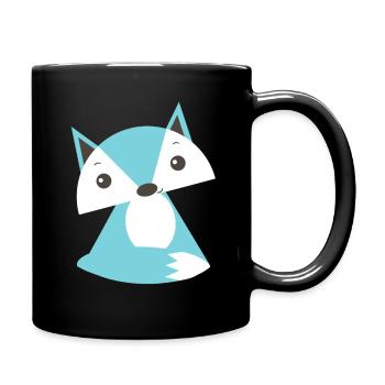 Polarfuchs - Tasse einfarbig - Schwarz - Rechts