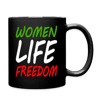 Women life freedom - Tasse einfarbig - Schwarz - Rechts