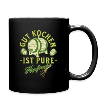 Hopfsache Design - Tasse einfarbig - Schwarz - Rechts