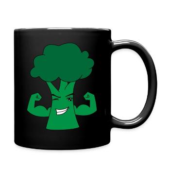 Brokkoli - Tasse einfarbig - Schwarz - Rechts