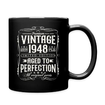 Born 1948 Vintage Birthday Gift - Full Colour Mug - black - Right