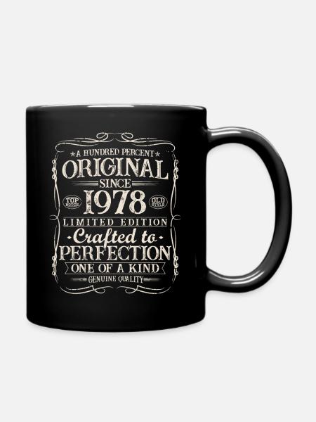 1978 geboren Jahrgang Vintage Geburtstag Geschenk - Tasse einfarbig - Schwarz
